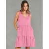 imageANRABESS Womens Summer Casual Tank Dress Sleeveless V Neck T Shirt Sundress Flowy Tiered Swing Mini Beach Vacation DressesPink