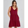 imageANRABESS Womens Summer Casual Tank Dress Sleeveless V Neck T Shirt Sundress Flowy Tiered Swing Mini Beach Vacation DressesRed
