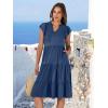 imageANRABESS Womens Summer Dress Ruffle Sleeve V Neck Midi Dresses Fashion Casual Fit Flowy Tiered Boho Beach Vacation SundressBlue