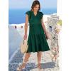 imageANRABESS Womens Summer Dress Ruffle Sleeve V Neck Midi Dresses Fashion Casual Fit Flowy Tiered Boho Beach Vacation SundressDeep Green