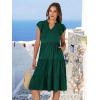 imageANRABESS Womens Summer Dress Ruffle Sleeve V Neck Midi Dresses Fashion Casual Fit Flowy Tiered Boho Beach Vacation SundressDeep Green