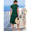 imageANRABESS Womens Summer Dress Ruffle Sleeve V Neck Midi Dresses Fashion Casual Fit Flowy Tiered Boho Beach Vacation SundressDeep Green