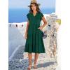 imageANRABESS Womens Summer Dress Ruffle Sleeve V Neck Midi Dresses Fashion Casual Fit Flowy Tiered Boho Beach Vacation SundressDeep Green