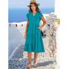 imageANRABESS Womens Summer Dress Ruffle Sleeve V Neck Midi Dresses Fashion Casual Fit Flowy Tiered Boho Beach Vacation SundressLake Green