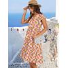imageANRABESS Womens Summer Dress Ruffle Sleeve V Neck Midi Dresses Fashion Casual Fit Flowy Tiered Boho Beach Vacation SundressOrange Floral