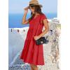 imageANRABESS Womens Summer Dress Ruffle Sleeve V Neck Midi Dresses Fashion Casual Fit Flowy Tiered Boho Beach Vacation SundressRed