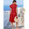 imageANRABESS Womens Summer Dress Ruffle Sleeve V Neck Midi Dresses Fashion Casual Fit Flowy Tiered Boho Beach Vacation SundressRed