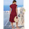 imageANRABESS Womens Summer Dress Ruffle Sleeve V Neck Midi Dresses Fashion Casual Fit Flowy Tiered Boho Beach Vacation SundressWine Red
