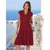 imageANRABESS Womens Summer Dress Ruffle Sleeve V Neck Midi Dresses Fashion Casual Fit Flowy Tiered Boho Beach Vacation SundressWine Red