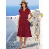 imageANRABESS Womens Summer Dress Ruffle Sleeve V Neck Midi Dresses Fashion Casual Fit Flowy Tiered Boho Beach Vacation SundressWine Red