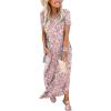 imageANRABESS Womens Summer Maxi Dress Short Sleeve Casual Loose Long T Shirt Dresses Split Vacation Beach Sundress Travel OutfitsFloral Blue Pink