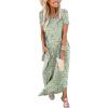 imageANRABESS Womens Summer Maxi Dress Short Sleeve Casual Loose Long T Shirt Dresses Split Vacation Beach Sundress Travel OutfitsFloral Cyan