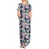 imageANRABESS Womens Summer Maxi Dress Short Sleeve Casual Loose Long T Shirt Dresses Split Vacation Beach Sundress Travel OutfitsFloral Green Pink