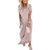 imageANRABESS Womens Summer Maxi Dress Short Sleeve Casual Loose Long T Shirt Dresses Split Vacation Beach Sundress Travel OutfitsFloral White Pink