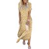 imageANRABESS Womens Summer Maxi Dress Short Sleeve Casual Loose Long T Shirt Dresses Split Vacation Beach Sundress Travel OutfitsFloral Yellow Red