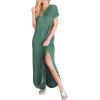 imageANRABESS Womens Summer Maxi Dress Short Sleeve Casual Loose Long T Shirt Dresses Split Vacation Beach Sundress Travel OutfitsGrass