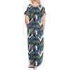 imageANRABESS Womens Summer Maxi Dress Short Sleeve Casual Loose Long T Shirt Dresses Split Vacation Beach Sundress Travel OutfitsLeaf Printed
