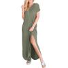 imageANRABESS Womens Summer Maxi Dress Short Sleeve Casual Loose Long T Shirt Dresses Split Vacation Beach Sundress Travel OutfitsOlive