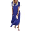 imageANRABESS Womens Summer Maxi Dress Short Sleeve Casual Loose Long T Shirt Dresses Split Vacation Beach Sundress Travel OutfitsRoyal Blue
