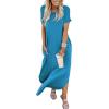 imageANRABESS Womens Summer Maxi Dress Short Sleeve Casual Loose Long T Shirt Dresses Split Vacation Beach Sundress Travel OutfitsSky