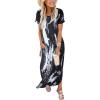 imageANRABESS Womens Summer Maxi Dress Short Sleeve Casual Loose Long T Shirt Dresses Split Vacation Beach Sundress Travel OutfitsTie Dye Black