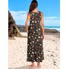 imageANRABESS Womens Summer Maxi Dresses Fit ampamp Flare Flowy V Neck Sleeveless Swing Casual Tiered Beach Sundress with PocketsBlack With Floral Red Yellow