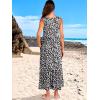 imageANRABESS Womens Summer Maxi Dresses Fit ampamp Flare Flowy V Neck Sleeveless Swing Casual Tiered Beach Sundress with PocketsBlack With Floral White
