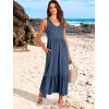 imageANRABESS Womens Summer Maxi Dresses Fit ampamp Flare Flowy V Neck Sleeveless Swing Casual Tiered Beach Sundress with PocketsBlue