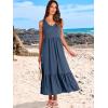 imageANRABESS Womens Summer Maxi Dresses Fit ampamp Flare Flowy V Neck Sleeveless Swing Casual Tiered Beach Sundress with PocketsBlue