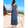 imageANRABESS Womens Summer Maxi Dresses Fit ampamp Flare Flowy V Neck Sleeveless Swing Casual Tiered Beach Sundress with PocketsBlue