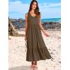 imageANRABESS Womens Summer Maxi Dresses Fit ampamp Flare Flowy V Neck Sleeveless Swing Casual Tiered Beach Sundress with PocketsCoffee