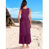 imageANRABESS Womens Summer Maxi Dresses Fit ampamp Flare Flowy V Neck Sleeveless Swing Casual Tiered Beach Sundress with PocketsDark Purple
