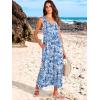 imageANRABESS Womens Summer Maxi Dresses Fit ampamp Flare Flowy V Neck Sleeveless Swing Casual Tiered Beach Sundress with PocketsFloral Royal Blue
