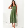 imageANRABESS Womens Summer Maxi Dresses Fit ampamp Flare Flowy V Neck Sleeveless Swing Casual Tiered Beach Sundress with PocketsGreen