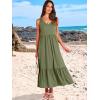 imageANRABESS Womens Summer Maxi Dresses Fit ampamp Flare Flowy V Neck Sleeveless Swing Casual Tiered Beach Sundress with PocketsGreen