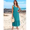 imageANRABESS Womens Summer Maxi Dresses Fit ampamp Flare Flowy V Neck Sleeveless Swing Casual Tiered Beach Sundress with PocketsLake