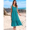 imageANRABESS Womens Summer Maxi Dresses Fit ampamp Flare Flowy V Neck Sleeveless Swing Casual Tiered Beach Sundress with PocketsLake