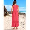 imageANRABESS Womens Summer Maxi Dresses Fit ampamp Flare Flowy V Neck Sleeveless Swing Casual Tiered Beach Sundress with PocketsPeach