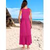 imageANRABESS Womens Summer Maxi Dresses Fit ampamp Flare Flowy V Neck Sleeveless Swing Casual Tiered Beach Sundress with PocketsRose
