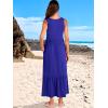 imageANRABESS Womens Summer Maxi Dresses Fit ampamp Flare Flowy V Neck Sleeveless Swing Casual Tiered Beach Sundress with PocketsRoyal Blue