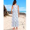 imageANRABESS Womens Summer Maxi Dresses Fit ampamp Flare Flowy V Neck Sleeveless Swing Casual Tiered Beach Sundress with PocketsWhite With Floral Blue