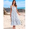 imageANRABESS Womens Summer Maxi Dresses Fit ampamp Flare Flowy V Neck Sleeveless Swing Casual Tiered Beach Sundress with PocketsWhite With Floral Blue