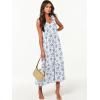 imageANRABESS Womens Summer Maxi Dresses Fit ampamp Flare Flowy V Neck Sleeveless Swing Casual Tiered Beach Sundress with PocketsWhite With Floral Blue
