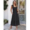 imageANRABESS Womens Summer Sleeveless Maxi Dress Square Neck Smocked Boho Casual Ruffle Strap Flowy ALine Long Beach SundressBlack