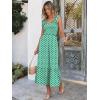 imageANRABESS Womens Summer Sleeveless Maxi Dress Square Neck Smocked Boho Casual Ruffle Strap Flowy ALine Long Beach SundressGreen Floral