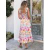 imageANRABESS Womens Summer Sleeveless Maxi Dress Square Neck Smocked Boho Casual Ruffle Strap Flowy ALine Long Beach SundressMulticolour Floral
