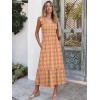imageANRABESS Womens Summer Sleeveless Maxi Dress Square Neck Smocked Boho Casual Ruffle Strap Flowy ALine Long Beach SundressPrint Yellow Purple