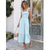 imageANRABESS Womens Summer Sleeveless Maxi Dress Square Neck Smocked Boho Casual Ruffle Strap Flowy ALine Long Beach SundressSky Blue