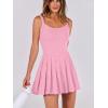 imageANRABESS Womens Tennis Athletic Pleated Summer Mini Dress 2025 Golf Workout Build in Shorts Casual Romper Short SundressLight Pink