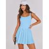 imageANRABESS Womens Tennis Athletic Pleated Summer Mini Dress 2025 Golf Workout Build in Shorts Casual Romper Short SundressSky Blue
